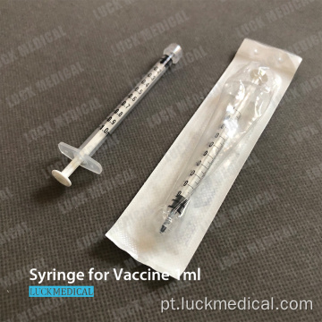 Seringa plástica para vacina 1ml